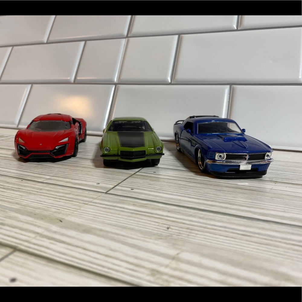 JADA TOYS FAST & FURIOUS LYKAN HYPERSPORT RED Green 73 Camaro Marvel 70 Mustang